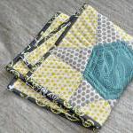 Mini Quilt - Yellow & Grey Patchwork -..