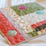 Mini Quilt - Pink & Green Patchwork -..